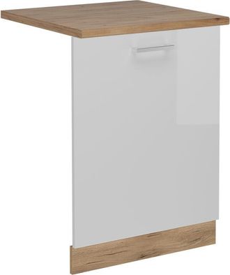 Vicco Tapa Del Lavavajillas R-line, Blanco Alto Brillo, 60 Cm, Et Roble