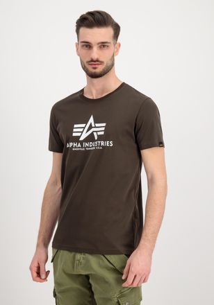 Alpha Industries T-Shirt ALPHA INDUSTRIES Basic T-Shirt BL, Herren, Gr. S, schwarz (schwarz olive), Obermaterial: 100% Baumwolle, Shirts T-Shirt