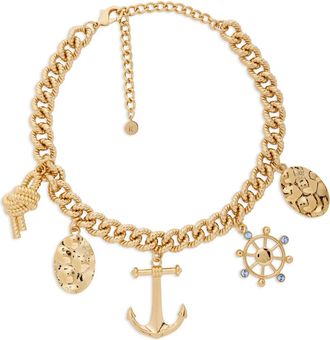 Paco Rabanne Nautische Gouden Medaille Choker Ketting - Dames - Kettingen - Geel - ONE Size - Accessoires
