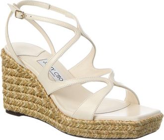 Jimmy Choo London Ayla 85 Leather Wedge Sandal
