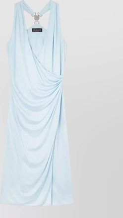 Versace halter neck silk blend knee dress