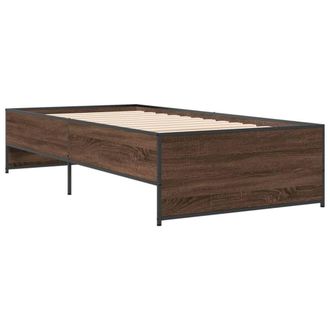 Berkfield Home Durable Bed Frame without Mattress Brown Oak 90x200 cm