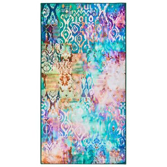 Beliani Alfombra Tejida A Mano Estilo Boho Oriental Estampado Llamativo 80 X 150 Cm Multicolor Isvanta