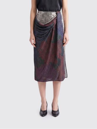 Maison Margiela Gonna midi asimmetrica in jersey con paillettes ricamate