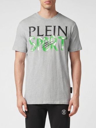 Plein Sport T-shirt in cotone con logo a contrasto stampato sul davanti