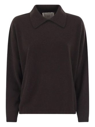 VANIS&Eacute; polo-neck sweater - women - Cashmere - 46 - Brown