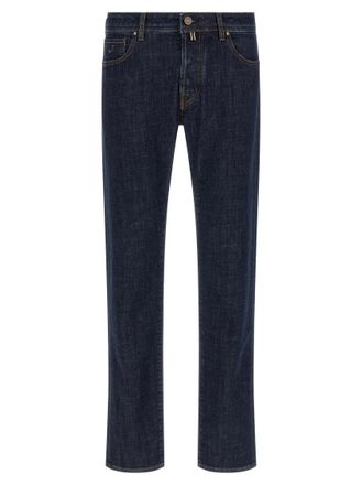 Jacob Cohen Blue Slim Mid Rise Jeans