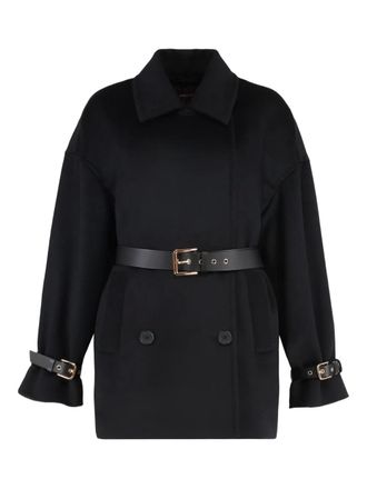 Max Mara double-breasted belted jacket - Black