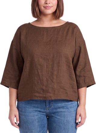 Eileen Fisher Eileen Fisher Bateau Linen Box Top