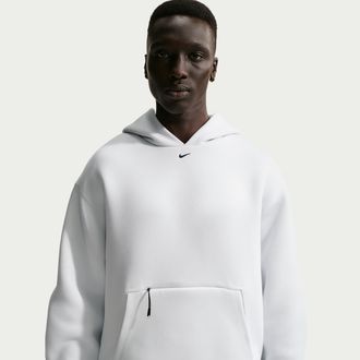Nike Mens Tech Fleece Pullover Hoodie in White | IO9941-101