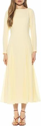Alexia Admor Elodie Floral Long Sleeve Maxi Dress in Butter Yellow at Nordstrom Rack, Size 10