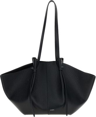 Yuzefi Black Large Mochi Suede Tote Bag