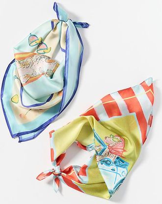 Anthropologie Nikki Ackerman x Anthropologie Hair Scarves, Set of 2