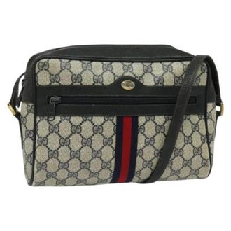 Gucci Pre-owned Leather gucci-bags - Dames - Vintage Schoudertas - Blauw - ONE Size - Leer - Vintage
