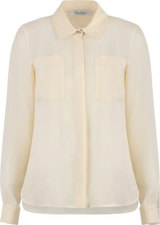 Max Mara Dames, Blouses & Shirts, Beige, Maat: 2XS Zijde