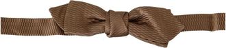 Dolce & Gabbana Bruin Goud Verstelbare Hals Papillon Strik - Heren - Accessoires - Bruin - ONE Size - Polyester - Accessoires