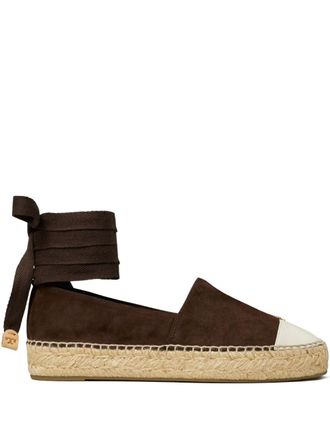 Tory Burch Espadrilles in pelle scamosciata - Marrone