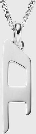 Diesel Stainless steel d logo pendant necklace - Necklaces - Unisex - Silver