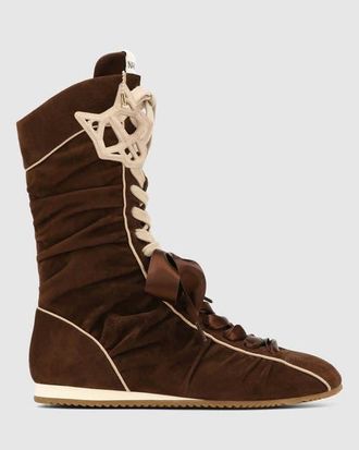 Naked Wolfe Extreme Brown Scrunch Suede at Nordstrom, Size 37