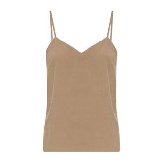 Max Mara Sleeveless Tops, female, Beige, Size: 2XS Unghia Top