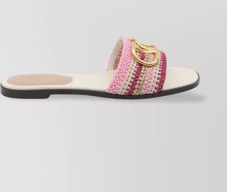 Valentino Garavani vlogo signature leather slide sandals