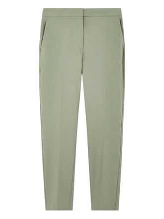 Max Mara pressed-pleat detail trousers - women - Viscose/Polyamide/Spandex/Elastane - 40 - Green