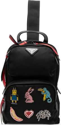 Prada Tweedehands Tessuto Robot Fluo Sling Rugzak