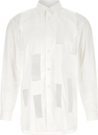 Comme Des Gar&ccedil;ons Licht Katoen Poplin Overhemd - Heren - Casual Overhemden - Wit - M - Katoen - Overhemden