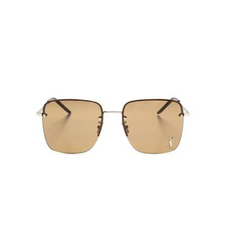 Saint Laurent SL 312 M Zonnebril - unisex - Accessoires - Geel - Maat: 58 MM Nylon