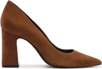 Schutz Womens Eleanor Suede Pump In Pecan Brown