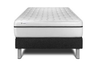 VITALIT Somier negro + colch&oacute;n con espuma viscoel&aacute;stica 120 x 190