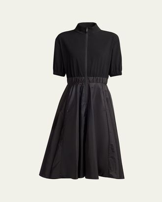 ワンピース MONCLER Two-material dress Black Moncler Dresses from $578.00 - on Stylight