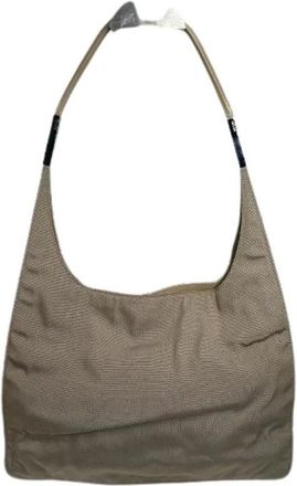 Gucci Pre-owned Shoulder Bags, female, Beige, Size: ONE SIZE Pre-owned Cotton Shoulder Bag