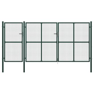 Berkfield Home Garden Gate Steel 400x200 cm Green