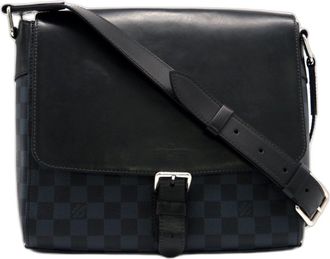 Louis Vuitton Black Gray Leather Shoulder Bag (Pre-Owned)