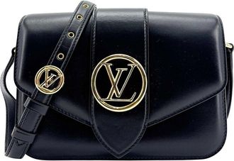 Louis Vuitton Black Calfskin Lv Pont Neuf (Authentic Pre-Loved)