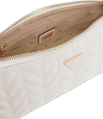 Guess Womens Shoulder Bag Off White Polyurethane Shoulder-bags