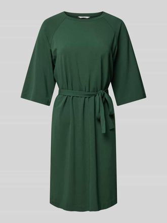 b.young B.Young Knielanges Kleid mit Bindegürtel Modell Tito in Black, Größe XS