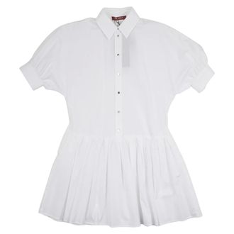 Max Mara Shirt Dresses, female, White, Size: 2XS Caronte Poplin Shirt Dress