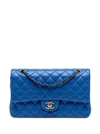 Chanel 2015-2016 Medium Classic Caviar Double Flap shoulder bag - women - Caviar Leather - One Size - Blue