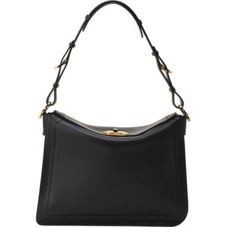 Lanvin Compagnon Asymmetrical Bag In Leather in Black at Nordstrom