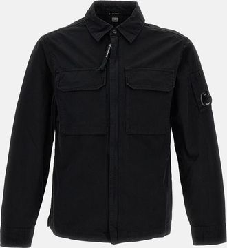 C.P. Company Giacca/camicia Over Con Zip In Gabardine Organico