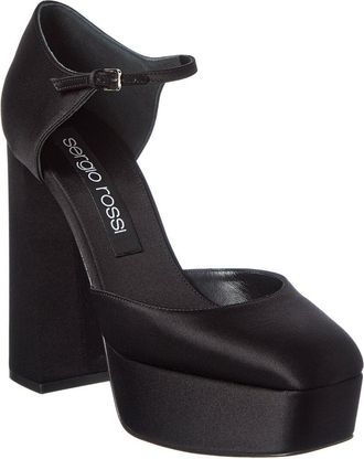 Sergio Rossi Alicia 80 Satin Platform Pump