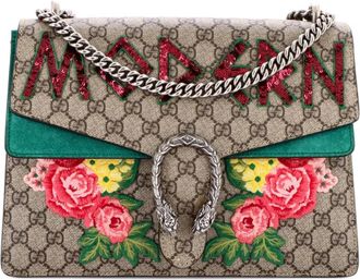 Gucci Dionysus Bag Embellished GG Coated Canvas Medium shoulder bag - Bruin