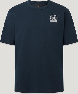 Belstaff Mountain Logo T-shirt Mens Cotton Jersey Dark Ink Size 2XL