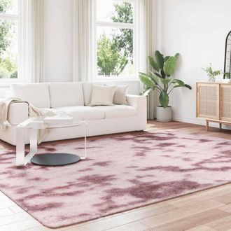 Berkfield Home Shaggy Rug High Pile NAVARRA Dusty Pink 240x340 cm Polyester | Size: Medium