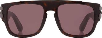 Philipp Plein Brown Browline Mens Sunglasses SPP011M 722 55
