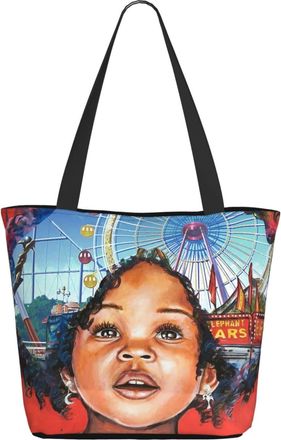 AOOEDM American African Girls Ladies Shopping Bag 13x11x7in.The Perfect ValentineS Day Gift.It Is The Best ValentineS Day Gift For Mom, Daughter, Wife,Etc