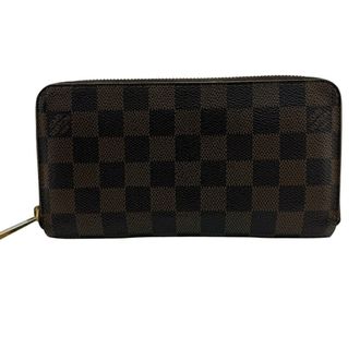 Louis Vuitton Damier Brown Leather Long Wallet (Bi-Fold) (Pre-Owned)