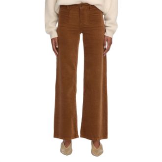 Frame Denim Le Slim Palazzo Pocket Corduroy Jeans In Maple Brown